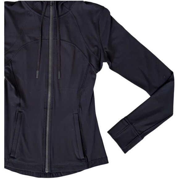 Lululemon Hooded Define Jacket Black Nulu Slim Fit Zip Up Size 6 - Picture 5 of 12